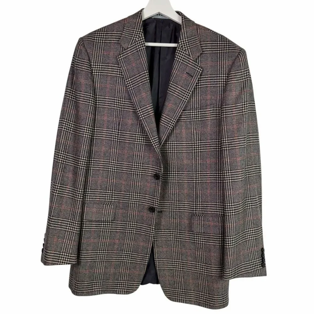 Hickey Freeman Pure Cashmere Madison Sports Coat 42 Long